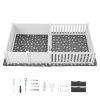 Dogs Whelping Box, 93.3x48.4x18.1 inch, Plastic PVC Puppies Playpen with Height Adjustable Door and Washable Pee Pad