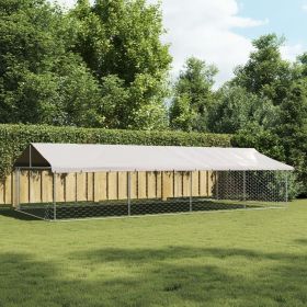 Outdoor Dog Kennel with Roof 236.2"x118.1"x59.1
