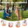 Dog Playpen, 8 Pcs 24 x 24 in Panels Foldable Metal Pet Exercise Pen, Dog Fence Indoor and Outdoor Pen with Door, Storage Bag and Bottom Pad