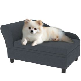 Pet Sofa Bed Couch With Storage, Pet Sofa For Cats And Small Dogs, Dark Gray (Option: DarkGrey)