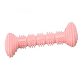Dog Rubber Chew Toys Cute Bone Shape Teeth Cleaning And Grinding Soft Puppy Teething Chew Toys For Small Medium Dogs Pink (Option: Default)